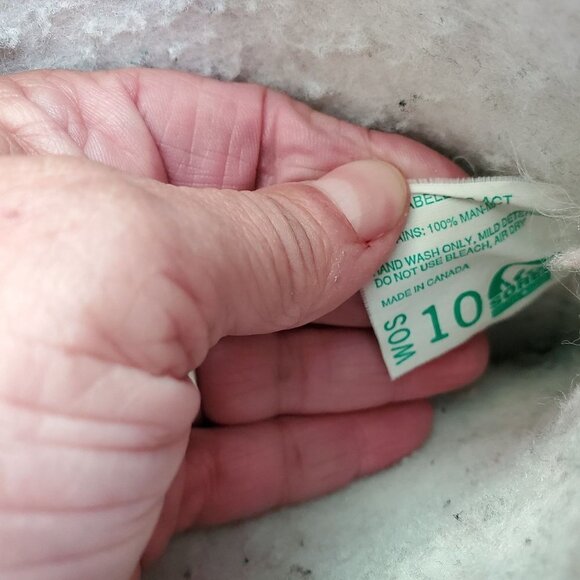 Sorel Black Lace Up Fur Cuff Mid Calf Winter Boots Size 10 - Picture 9 of 9